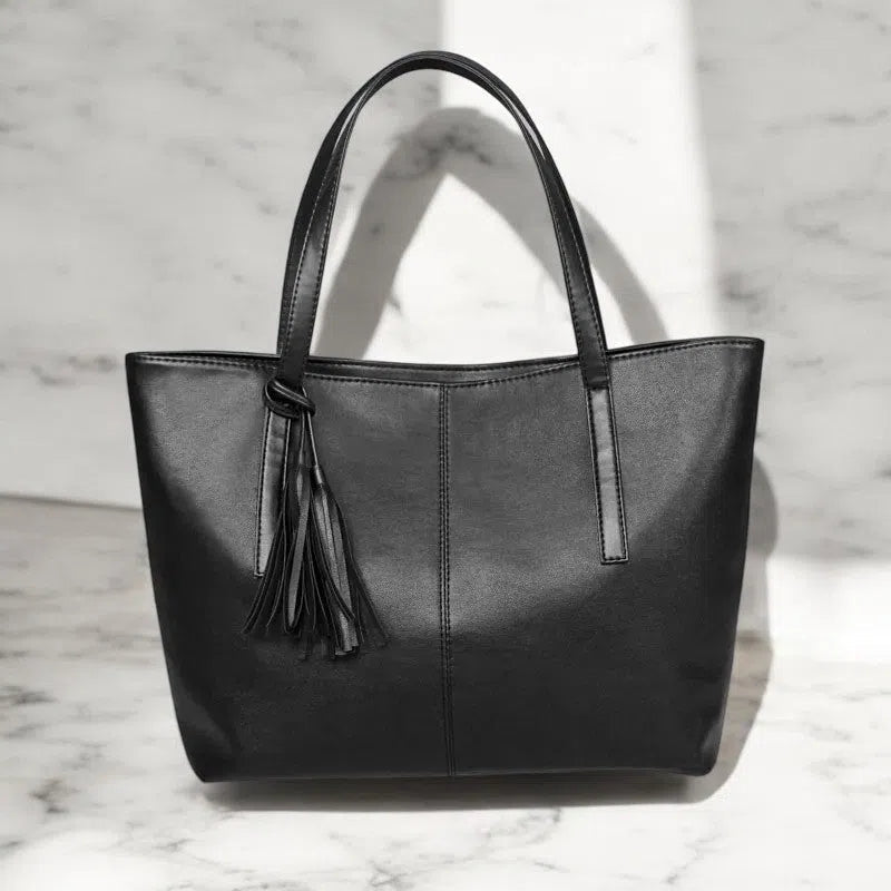 Bolso Shopper de PU con Flecos