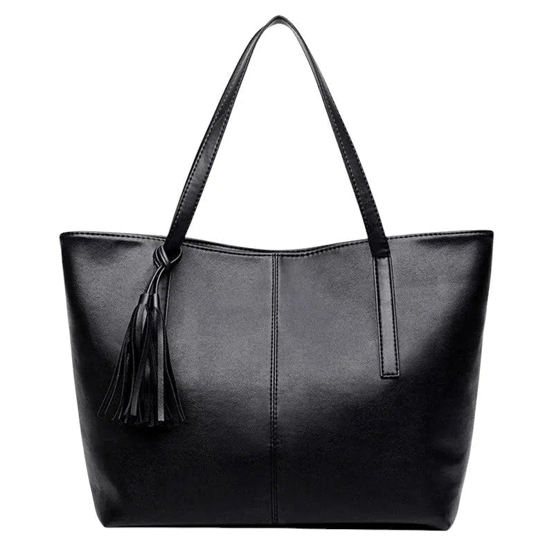 Bolso Shopper de PU con Flecos