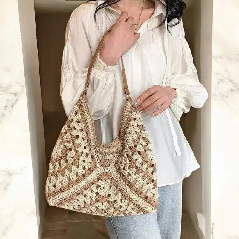 Bolso Shopper de Rafia Tejido