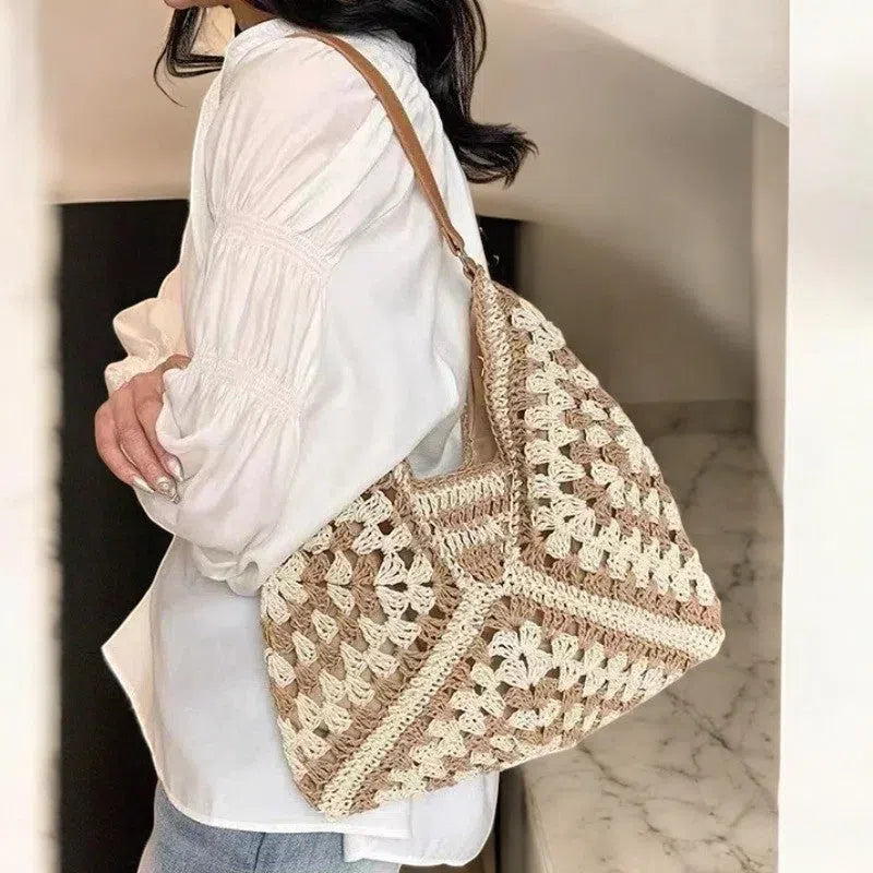 Bolso Shopper de Rafia Tejido