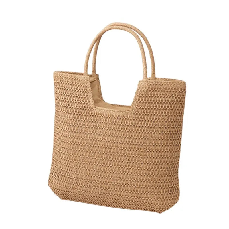 Bolso Tote de Paja Trenzada