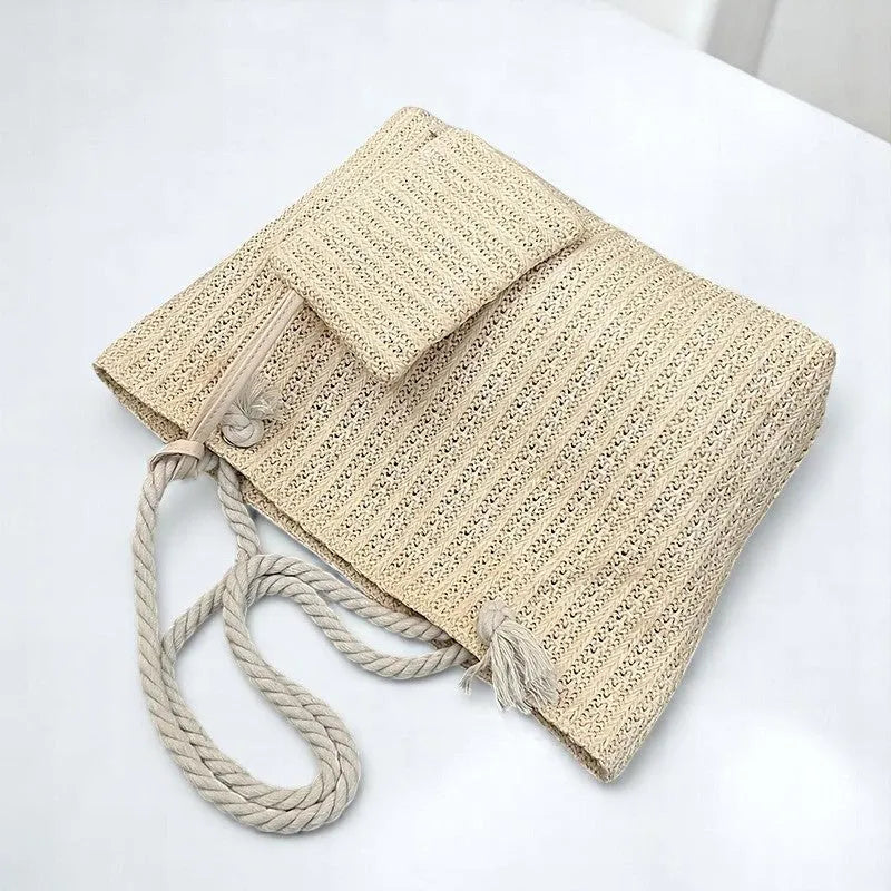 Bolso Tote de Paja para Playa