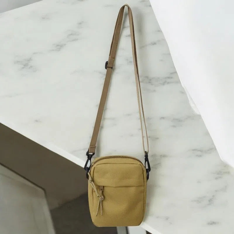 Bolso para Móvil de Lona Caqui Cruzado