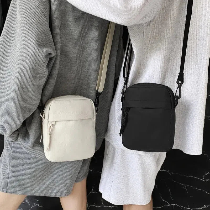 Bolso para Móvil de Lona Negro Cruzado