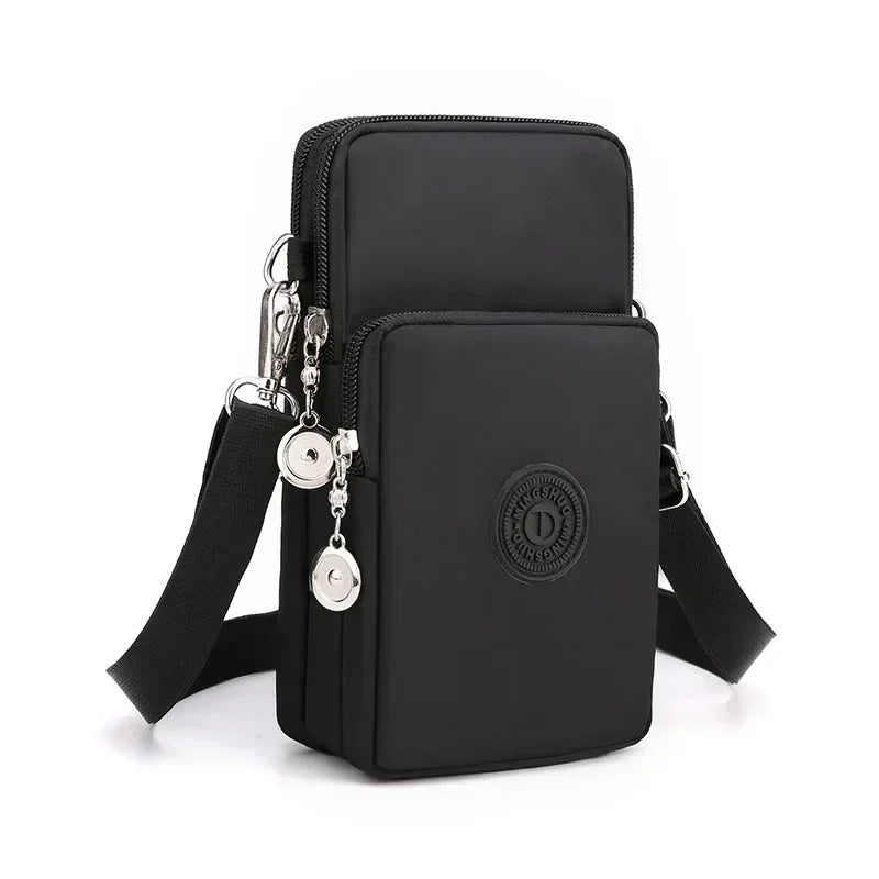 Bolso para Móvil de Nylon Negro