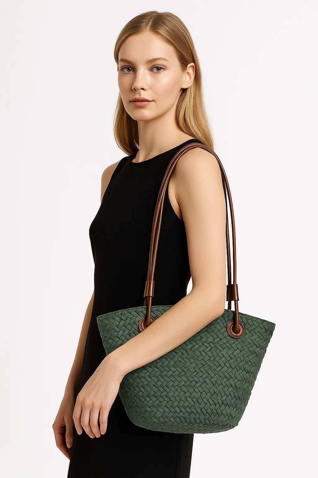 Bolso de Ratán Verde – Estilo Natural y Sofisticación Moderna