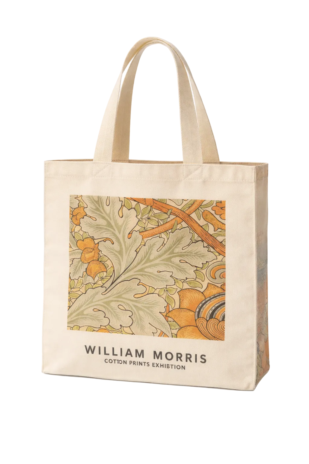 Bolso Tote Vintage Plantas de Algodón – Lona Amplia y Natural