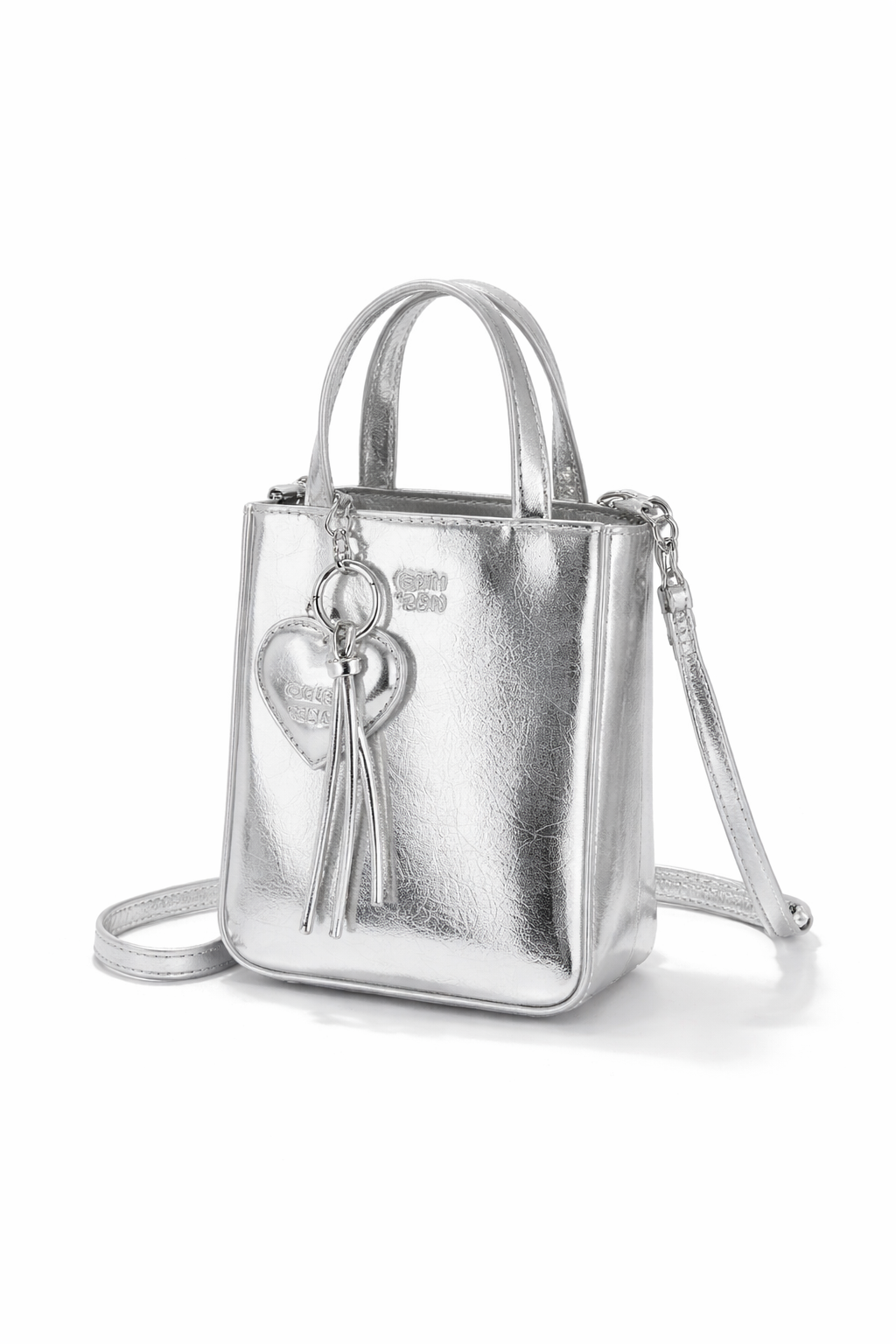 Bolso Mini Cuadrado Plata Mujer – Compacto y Elegante