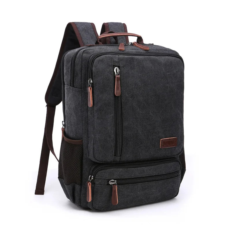 Mochila Fashion de Lona Premium 20–35L – Estilo Urbano y Organización Inteligente
