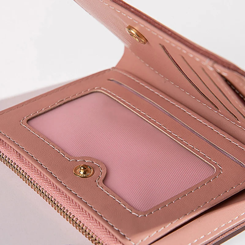 Cartera Corta Patchwork con Borla para Mujer
