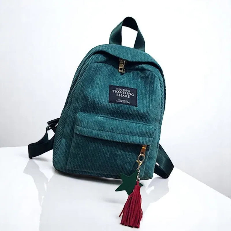 Mochila de Pana Elegante para Mujer – Estilo y Confort en Cada Salida