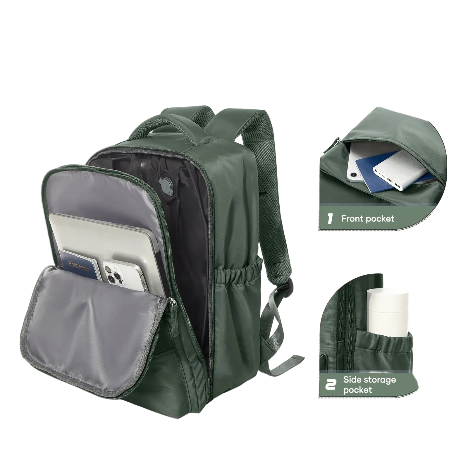 Mochila Unisex de Gran Capacidad con Compartimento para Portátil