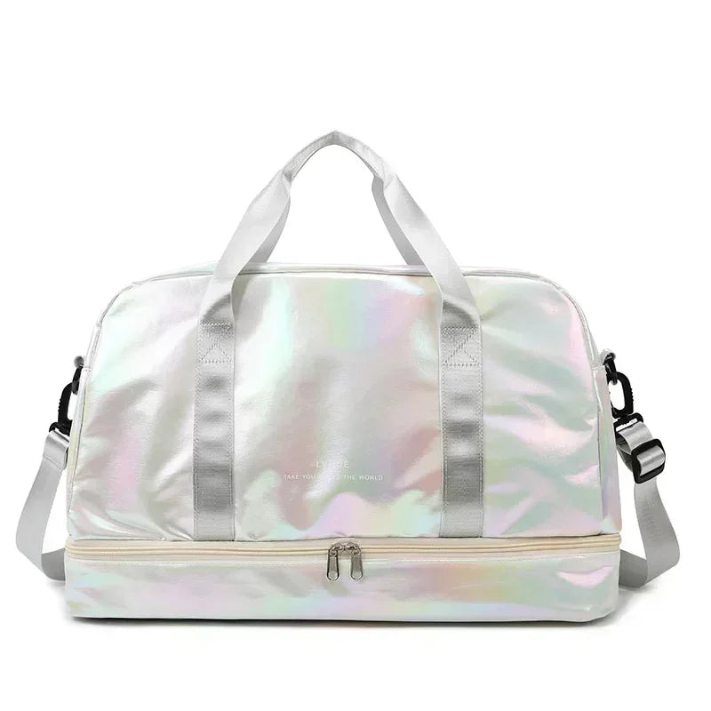 Bolsa Deportiva Unisex Blanca de Nylon – Limpia, Funcional y Resistente