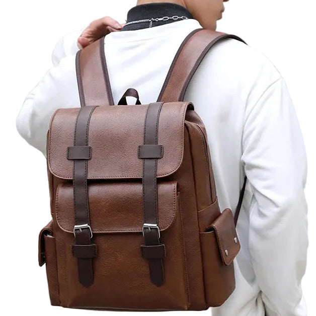 Mochila Casual de Cuero PU Premium – Estilo Urbano y Capacidad Inteligente