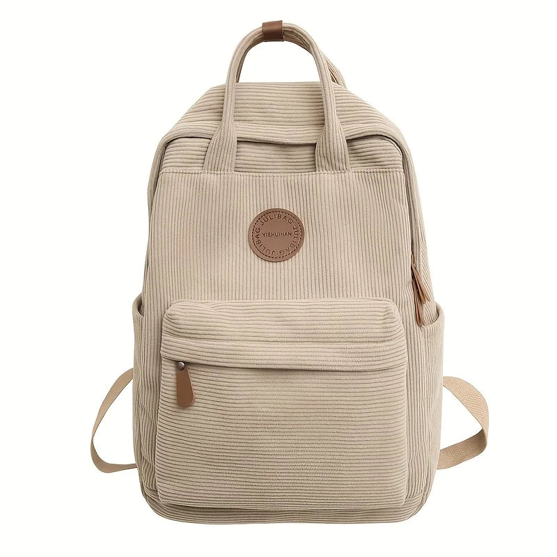 Mochila de Pana Beige Ultraligera 20–35L – Elegancia Natural y Comodidad Diaria