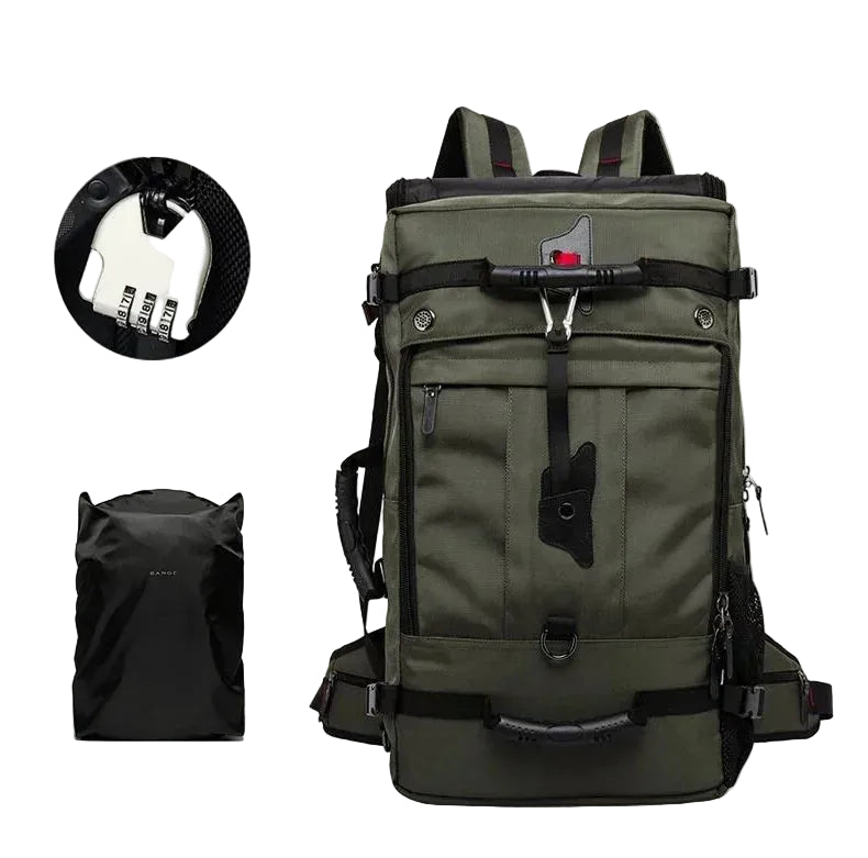 Mochila Táctica Urbana 36–55L Verde Army – Resistente y Segura