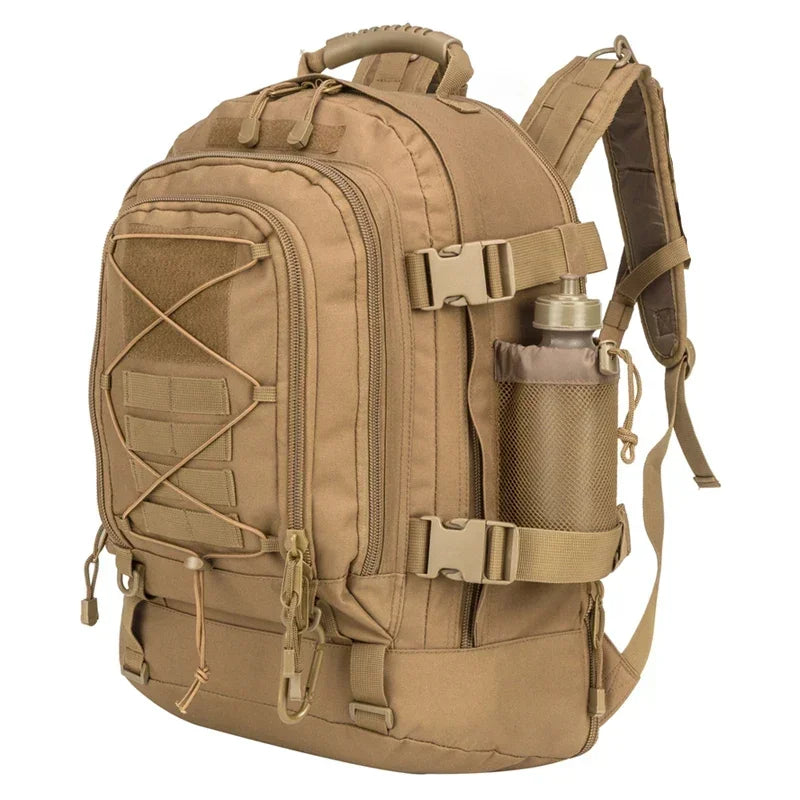 Mochila Táctica Militar 65L Unisex Café – Resistente y Gran Capacidad