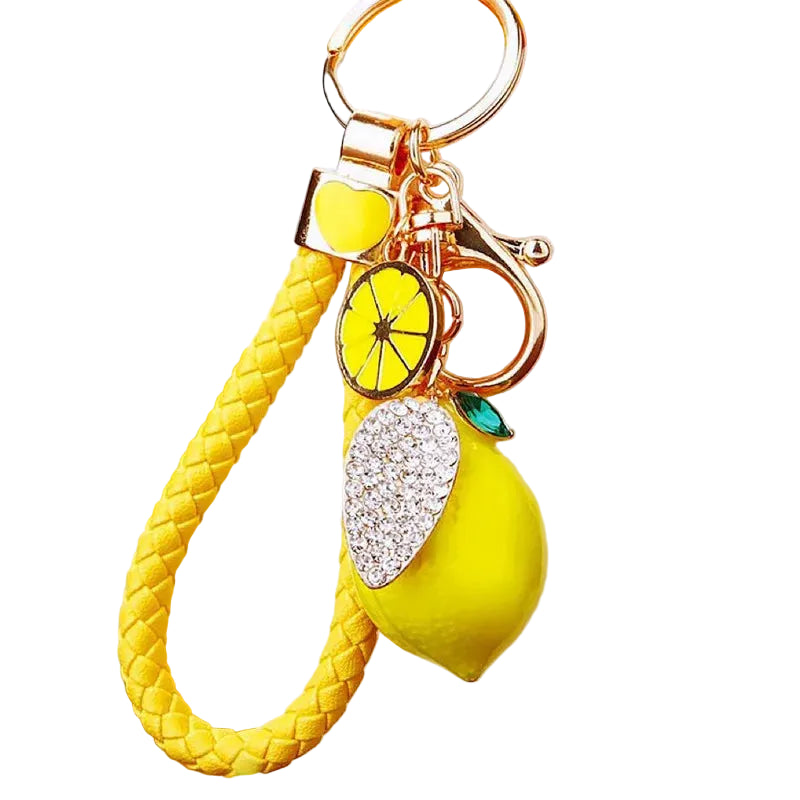 Charm Limón con Cristales para Bolso – Brillo Divertido y Estilo Único
