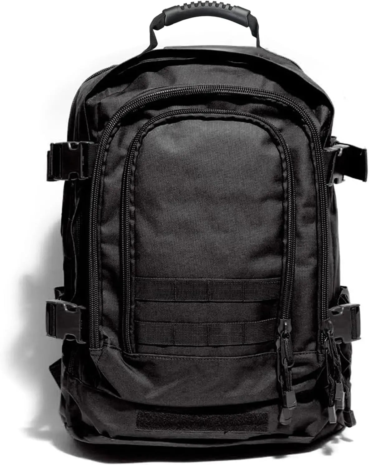 Mochila Táctica Militar 60L Negra – Capacidad Expandible, Nylon 600D y Sistema MOLLE