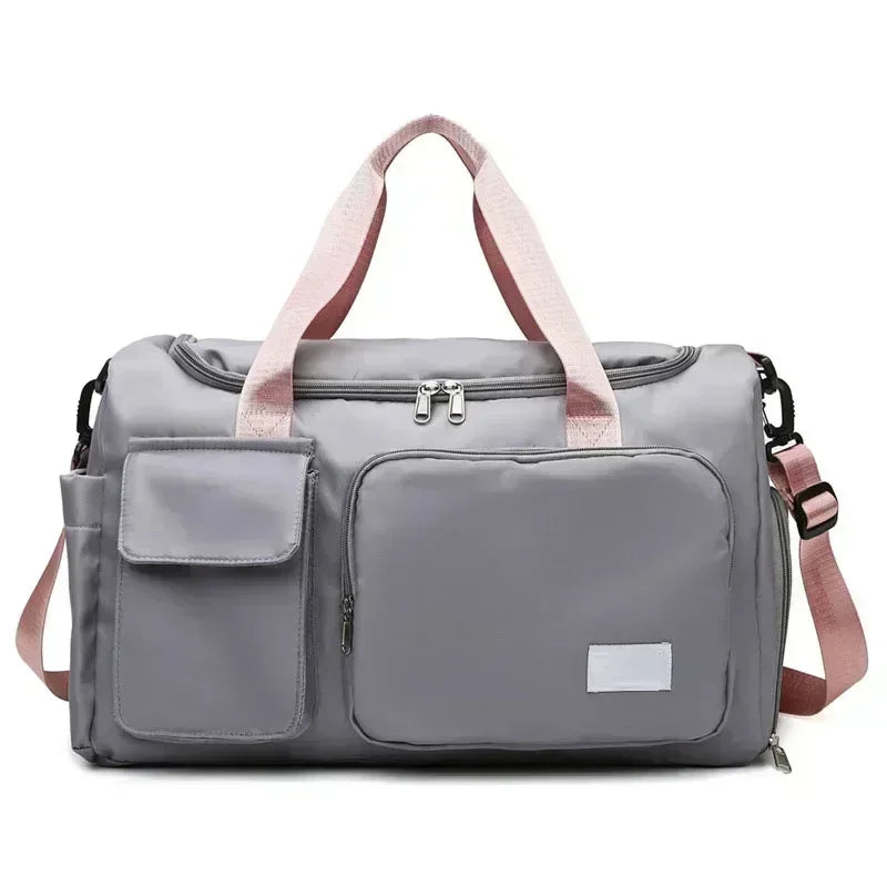 Bolsa de Viaje y Fitness Unisex Gris 35 L – Impermeable, Ligera y Apta para Cabina