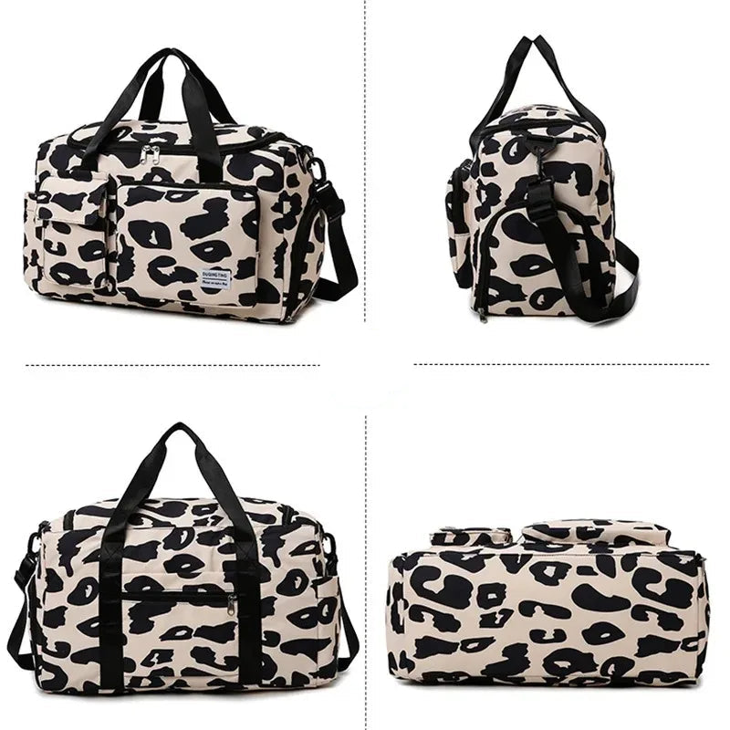 Bolsa de Viaje Leopardo para Mujer – Estilo Salvaje y Gran Capacidad