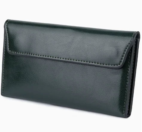 Cartera Larga con Solapa Elegante para Mujer