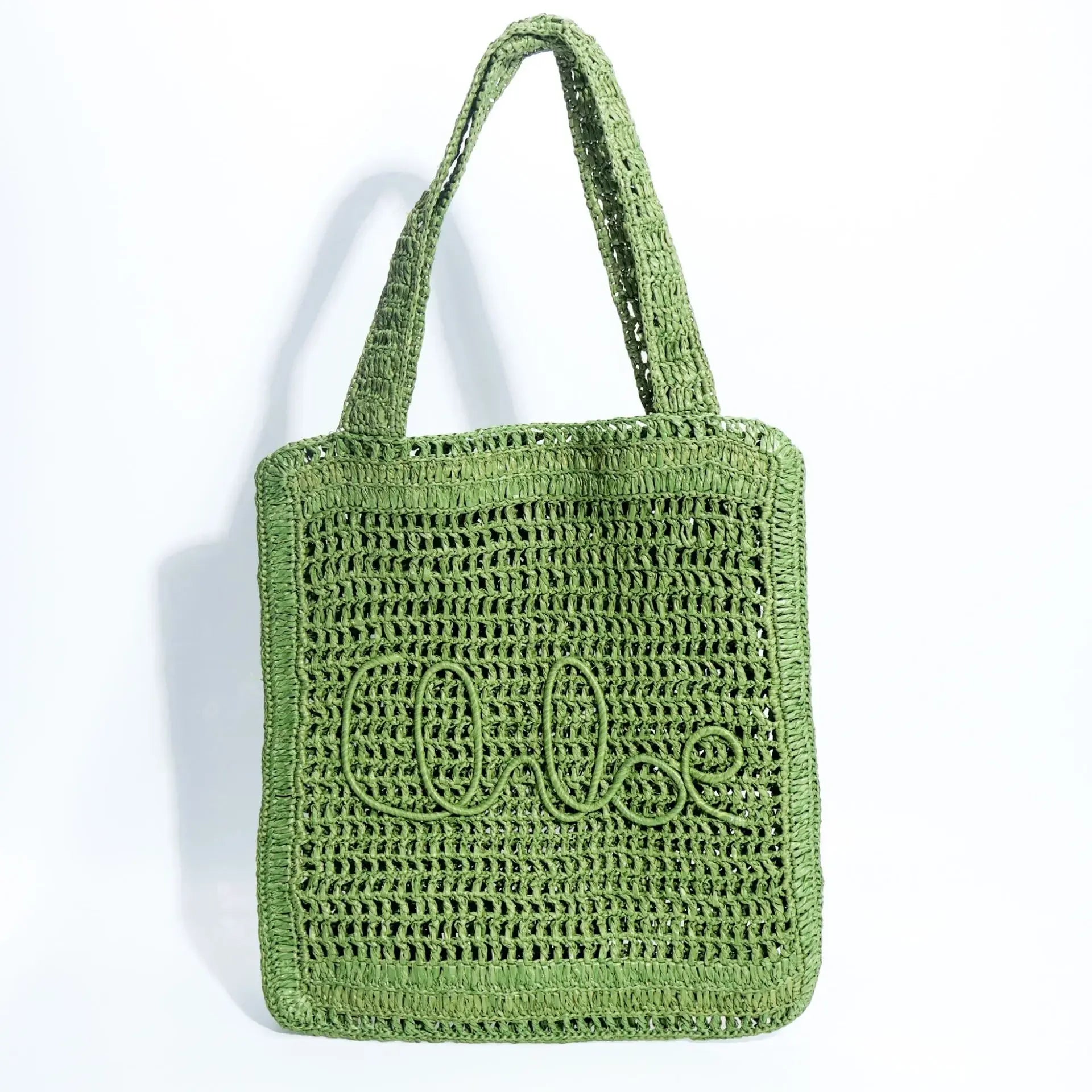 Bolso Tote de Paja Tejido a Mano – Ligero, Natural y con Gran Capacidad