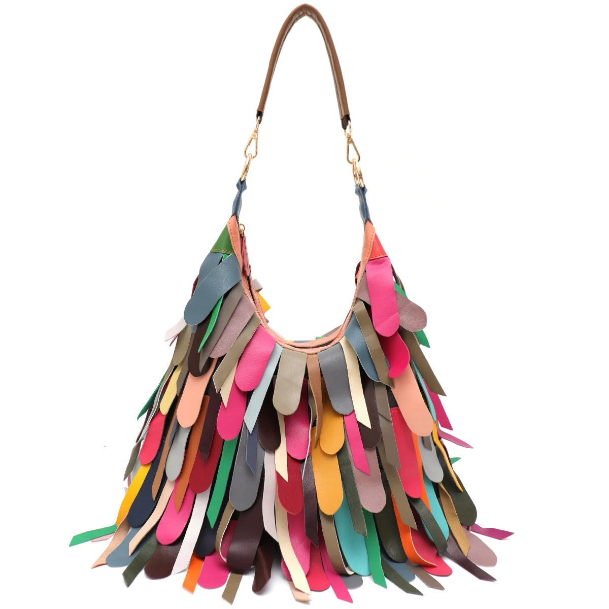 Bolso Flecos Hobo Multicolor– Estilo Boho Chic para Mujer