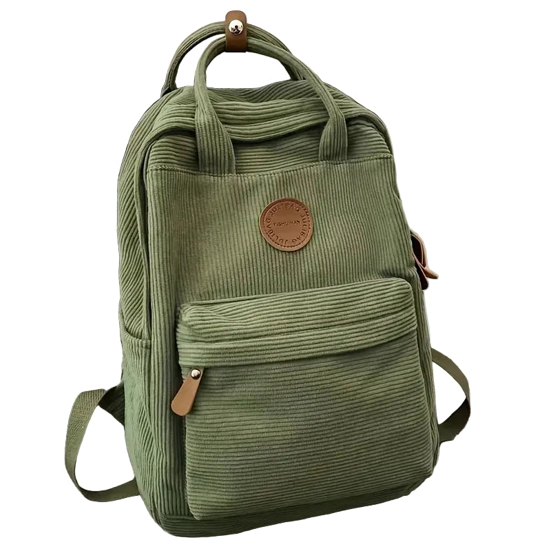 Mochila de Pana Verde Ultraligera 20–35L – Estilo Natural y Funcionalidad