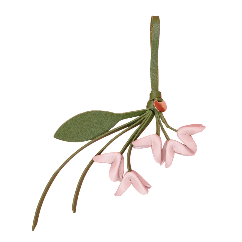 Charm Flores Cuero para Bolso – Accesorio Floral Romántico