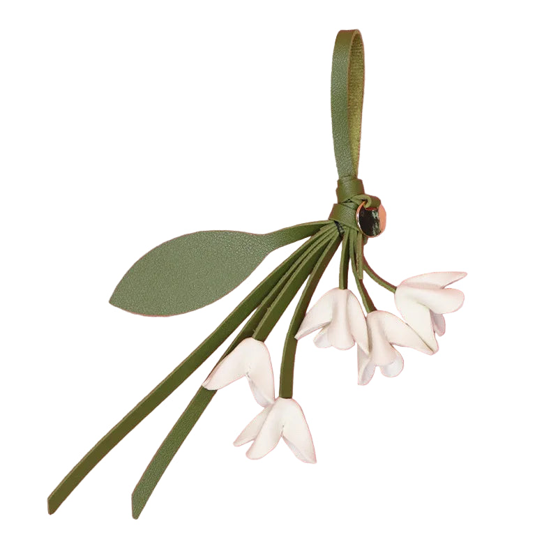 Charm Flores Cuero para Bolso – Accesorio Floral Romántico