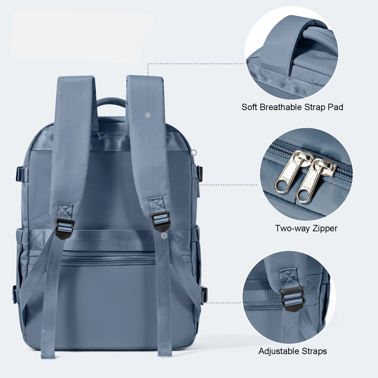 Mochila Business Unisex de Nylon Negra – Clásica y Versátil