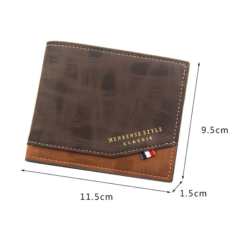 Cartera Clásica Bicolor con Monedero para Hombre