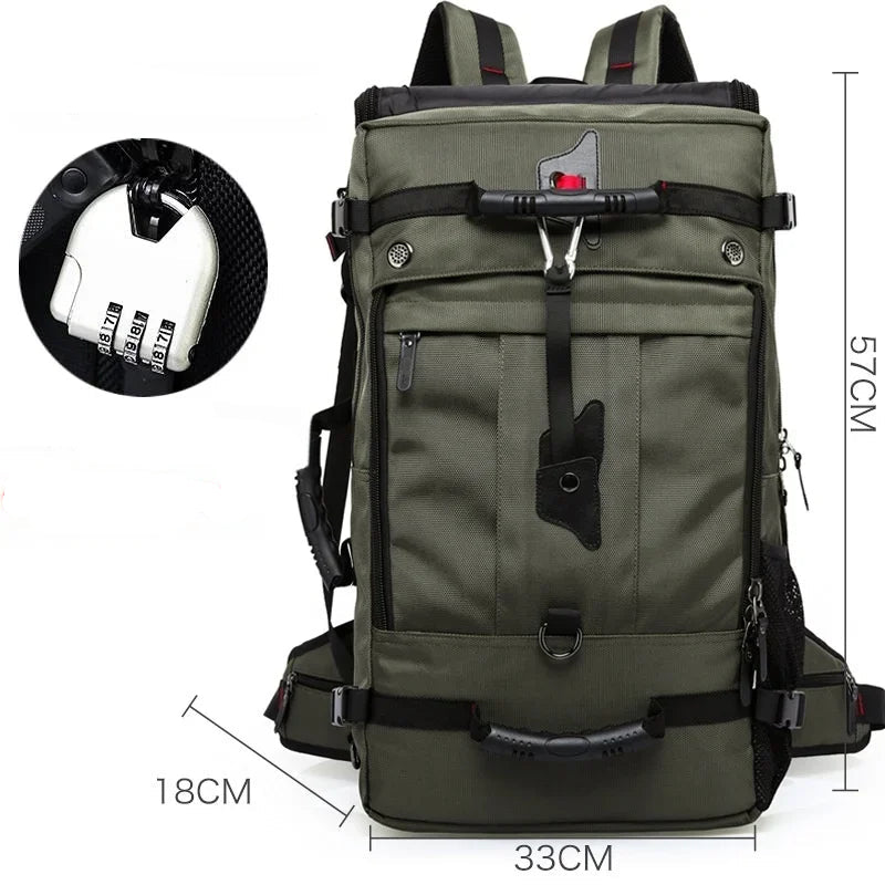 Mochila Táctica Urbana 36–55L Verde Army – Resistente y Segura