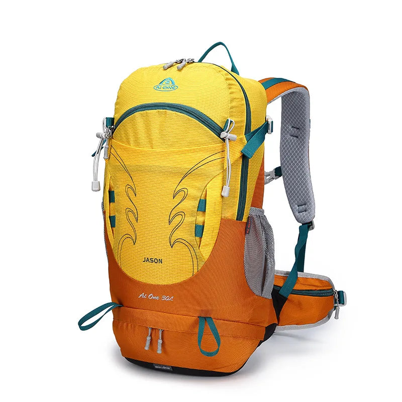 Mochila Deportiva 30L Naranja Impermeable – Ultraligera y Outdoor