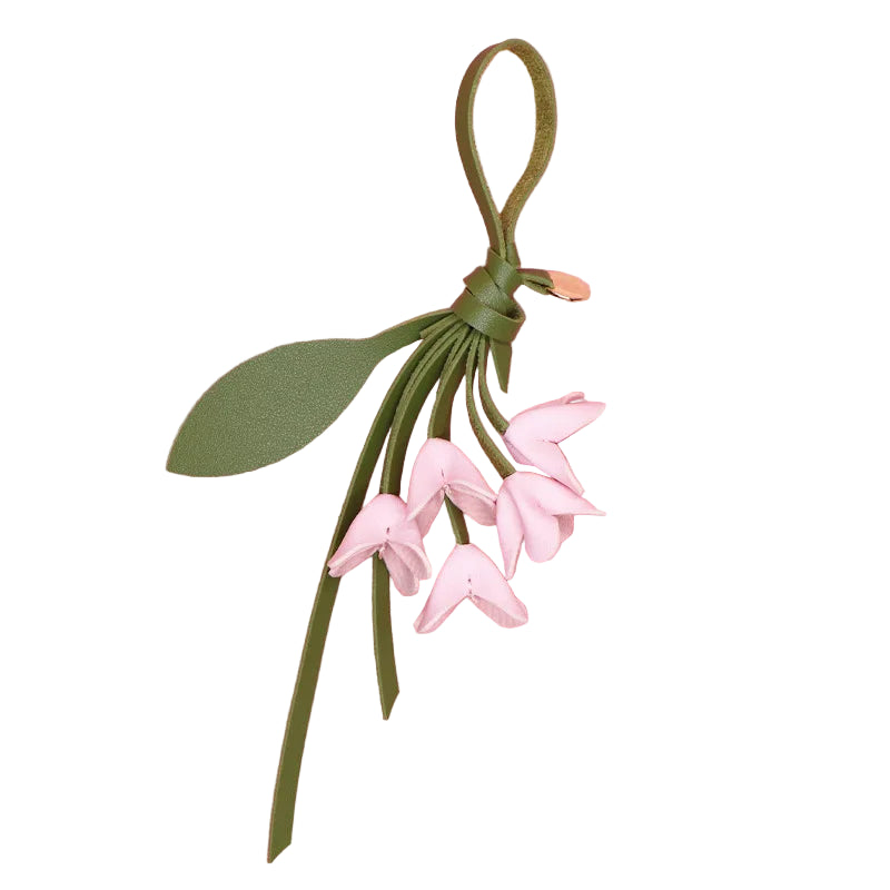 Charm Flores Cuero para Bolso – Accesorio Floral Romántico
