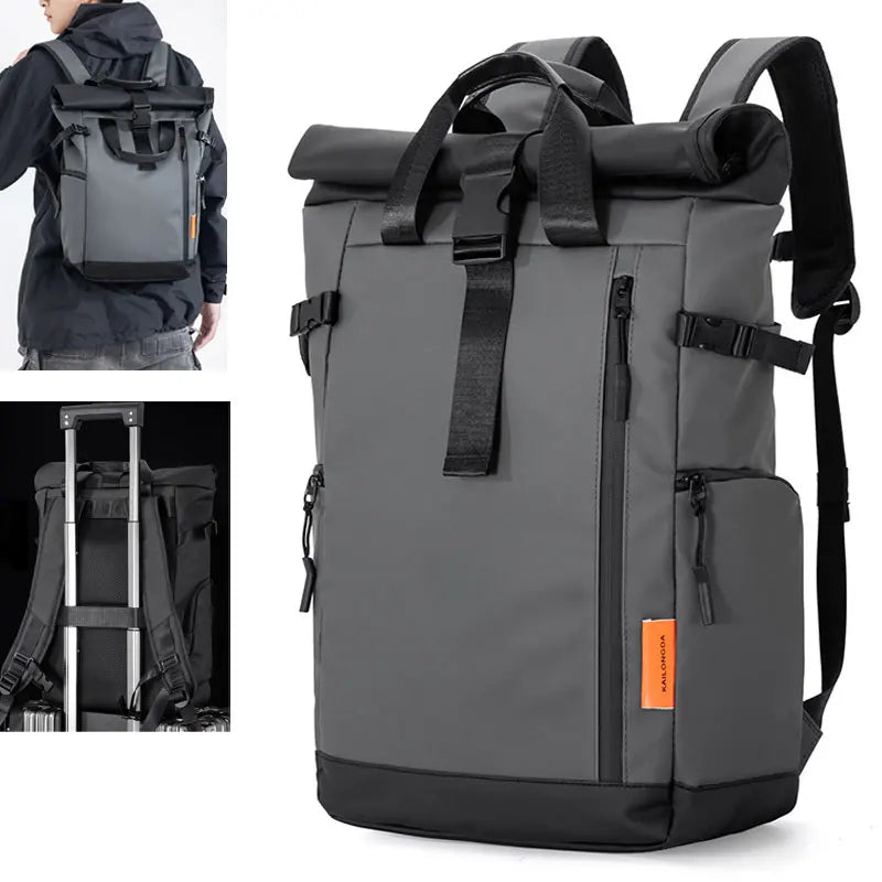 Mochila Casual Unisex Expandible de Nylon – Ligera, Versátil y Urbana