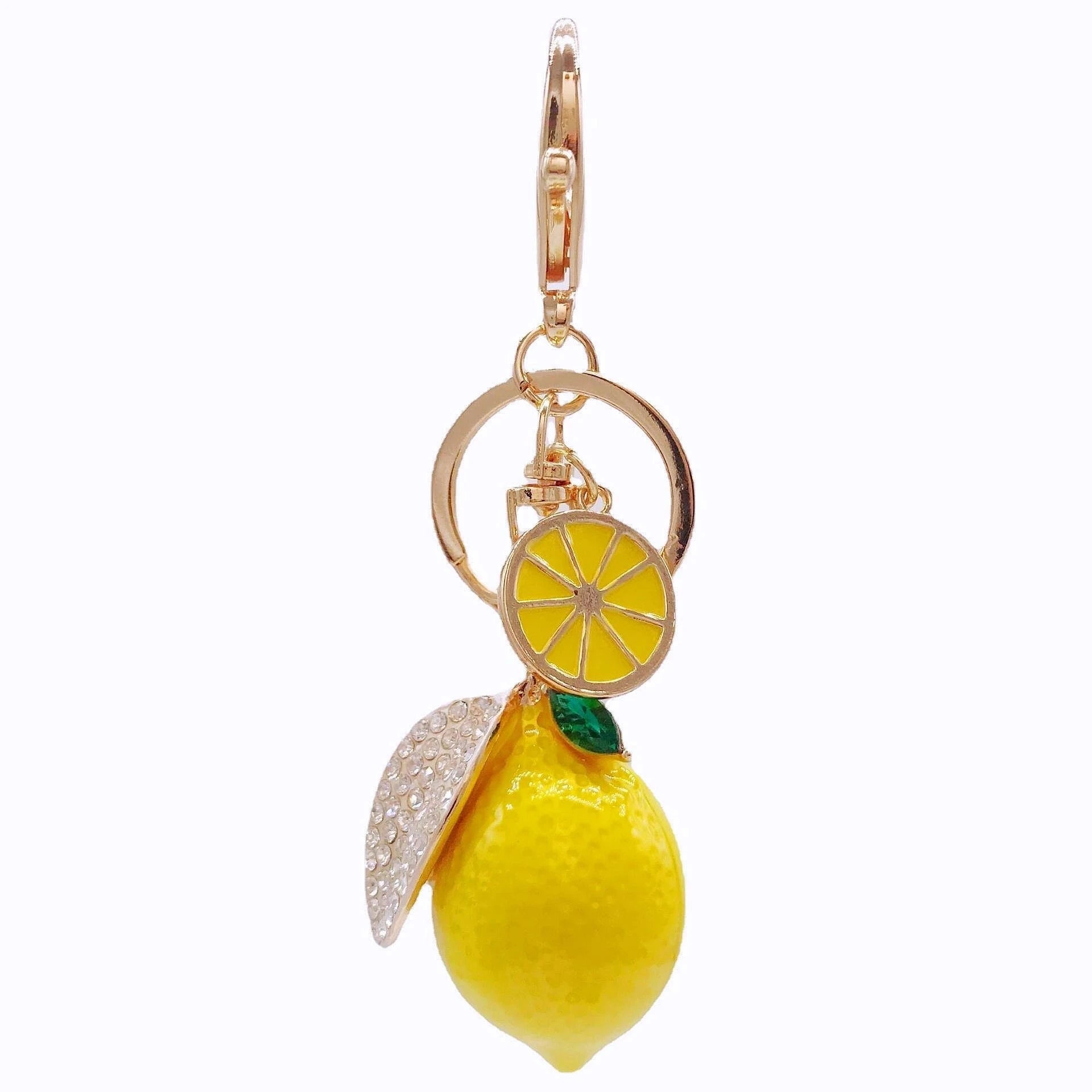 Charm Limón con Cristales para Bolso – Brillo Divertido y Estilo Único