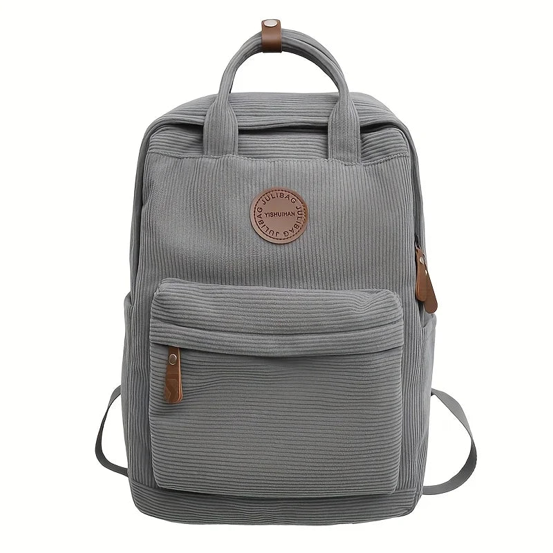 Mochila de Pana Gris Ultraligera 20–35L – Estilo Casual y Comodidad Diaria