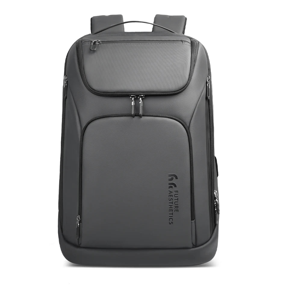 Mochila HK Tech Grey – Gran Capacidad para 17.3", Puerto USB y Seguridad Antirrobo