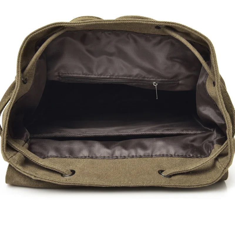 Mochila de Lona Preppy de Gran Capacidad – Estilo Casual y Funcionalidad Diaria