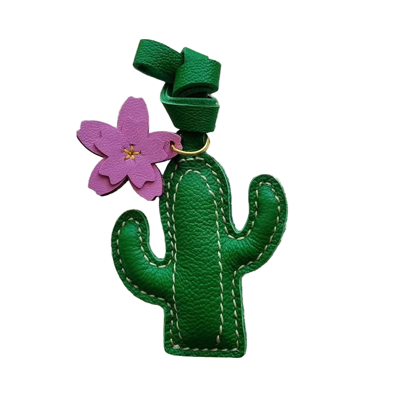Charm Cactus Cuero para Bolso – Accesorio Botánico Trendy