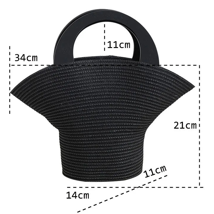 Bolso de Rafia con Diseño de Sombrero – Artesanal, Chic y Perfecto para Verano