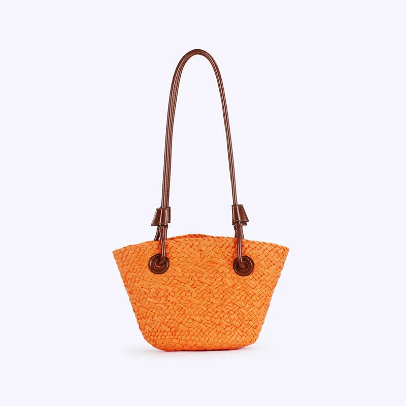 Bolso de Ratán Naranja – Energía, Artesanía y Estilo Boho Sofisticado