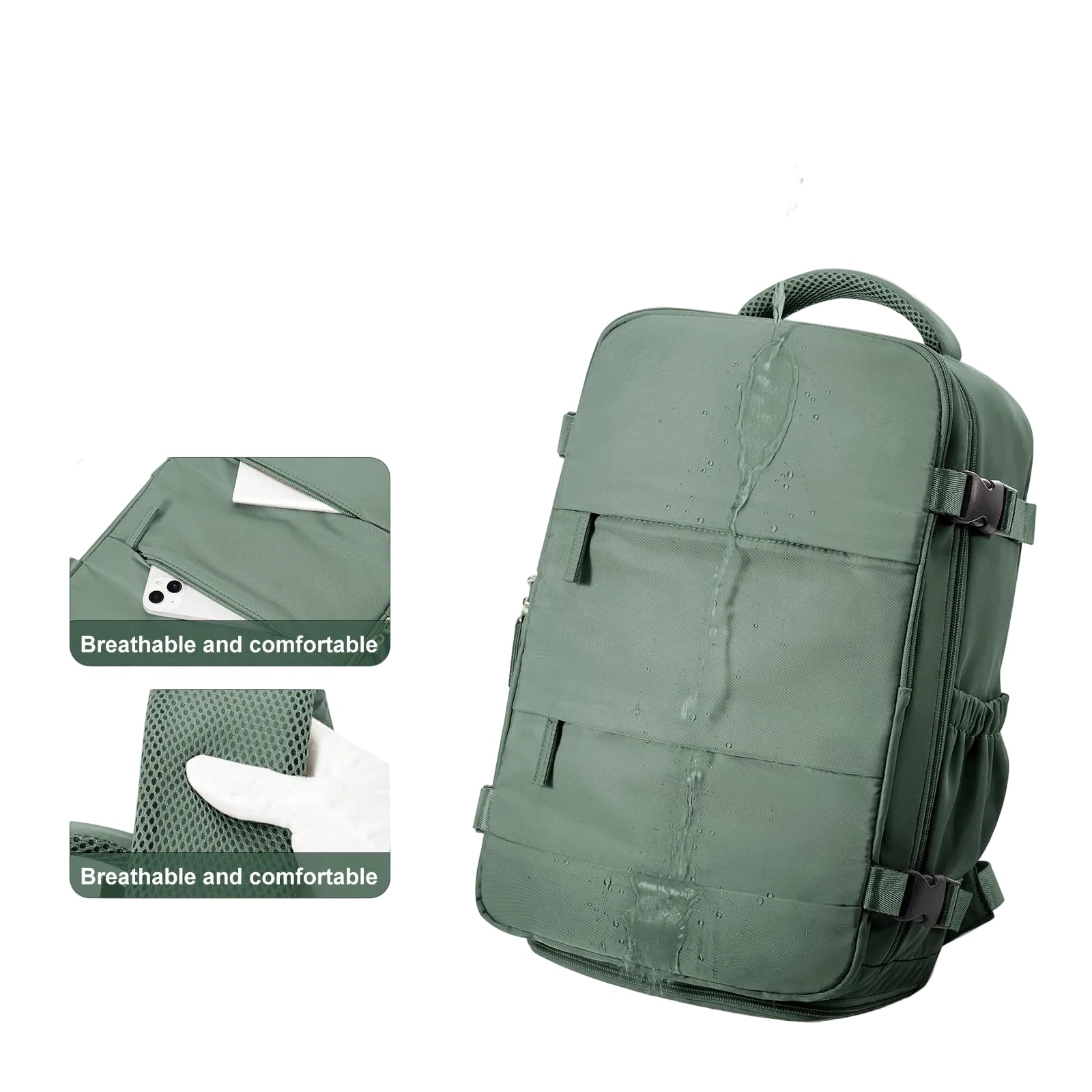 Mochila de Viaje Cabina de Nailon – Ligera, Amplia y Funcional