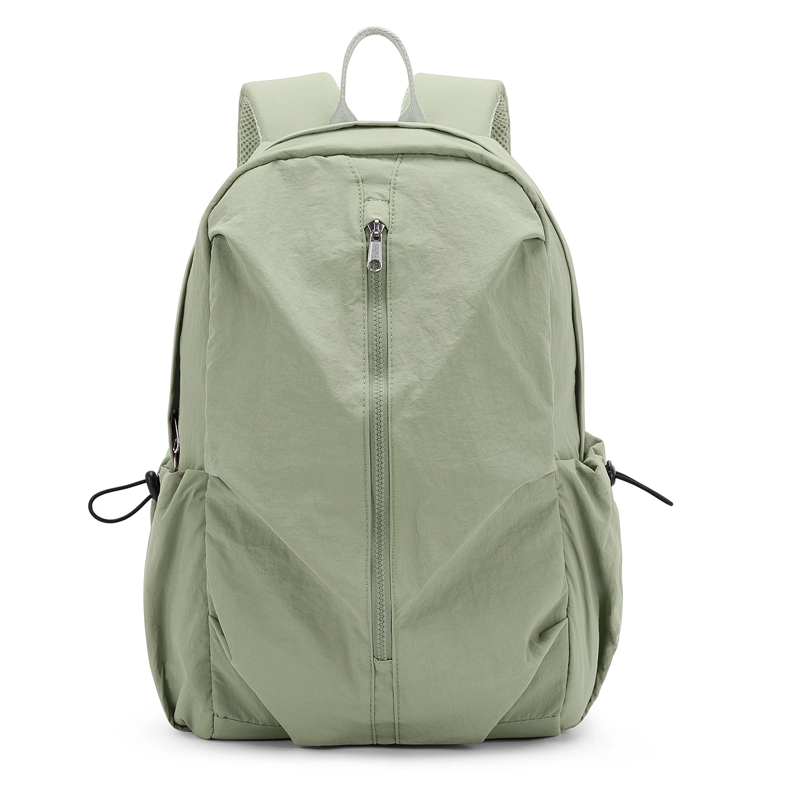 Mochila Casual Unisex Verde de Nylon – Ligera y Funcional