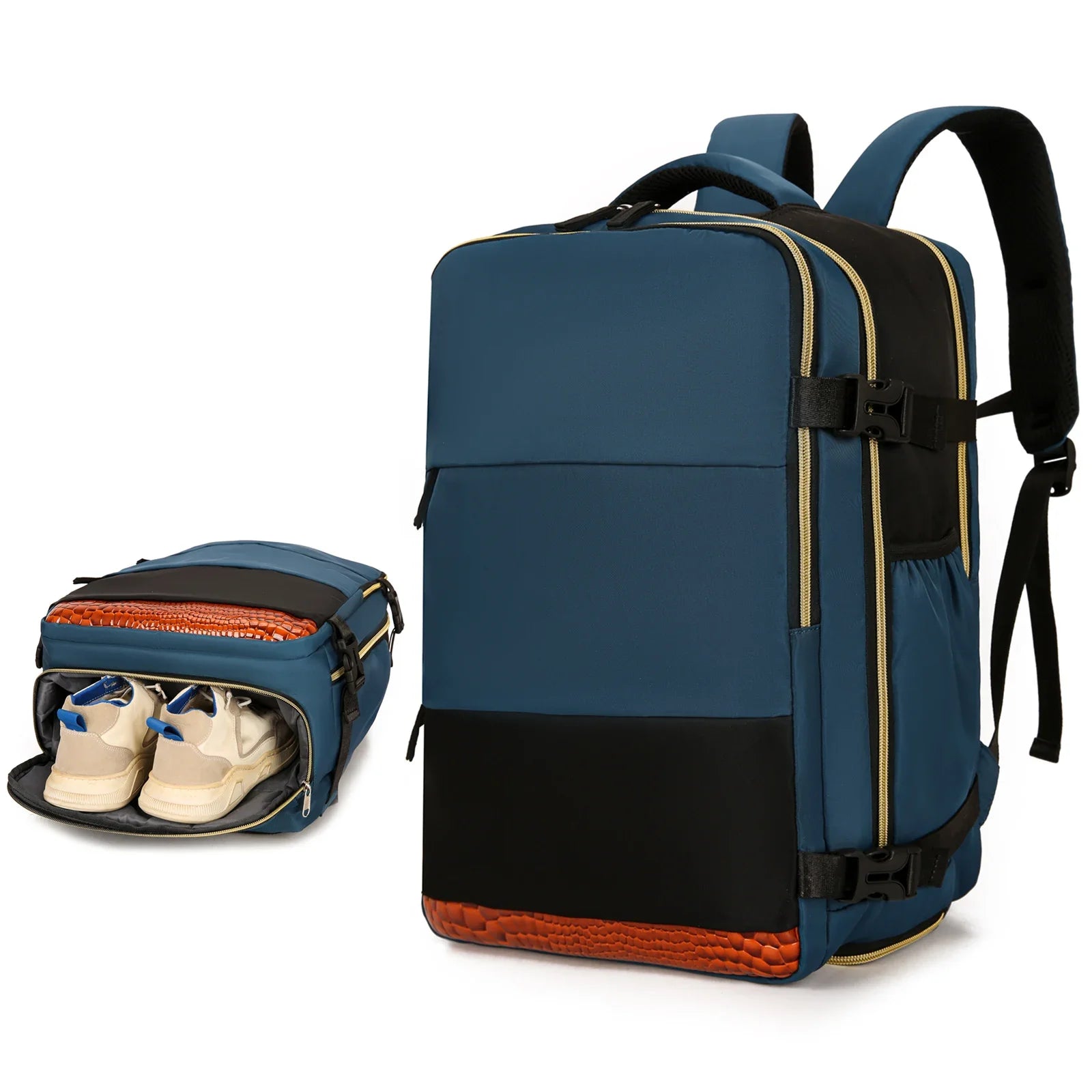 Mochila de Viaje de Cabina Azul de Alta Capacidad – Funcional y Versátil